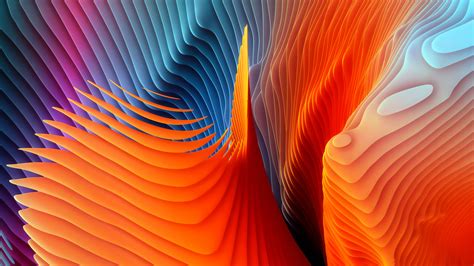 Orange Blue Pink Mac Os Sierra Shapes 4k Hd Abstract