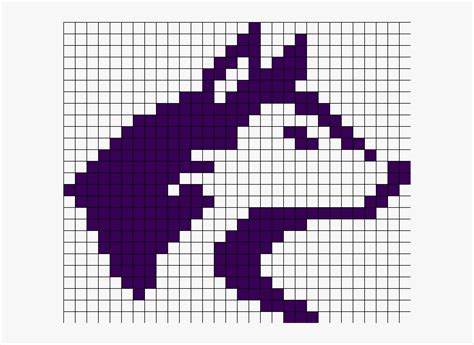 Minecraft Wolf Pixel Art Grid