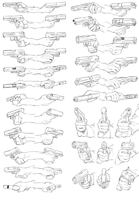 Hand Holding Gun Drawing Reference And Sketches For Artists