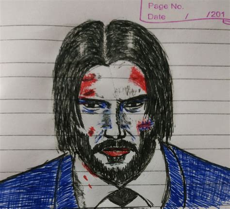 To practice drawing, one thing that you can do is to get inspirations from drawings and photographs. First attempt at John wick. First post on reddit too. Let ...