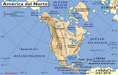 mapa de america del norte mapa físico geográfico político turístico y temático