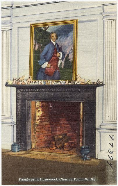 Charles Town West Virginia Harewood House Fireplace And Painting