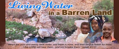 Living Water In A Barren Land Water Of Life In The Savannah