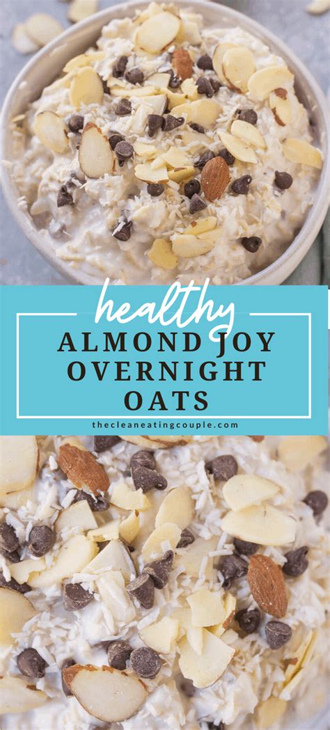 Enjoy a healthy and yummy breakfast on the go plus learn how to make overnight oats! Healthy Almond Joy Overnight Oats | Recipe in 2020 | Low ...