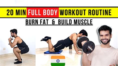 20 Min Full Body Workout At Home Build Muscle And Lose Fat Beyourbest