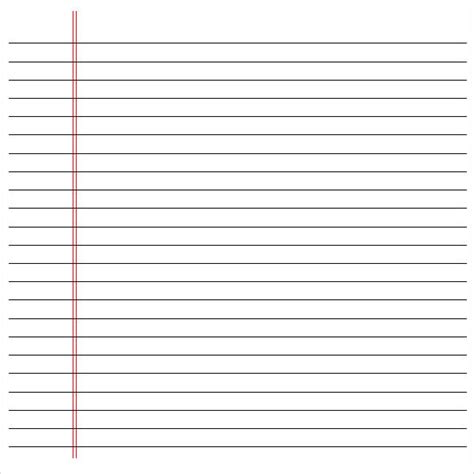 Printable Notebook Paper