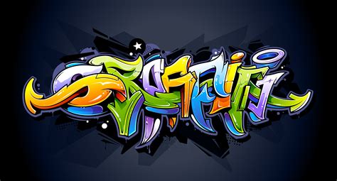 Bright Graffiti Lettering Vector Art At Vecteezy
