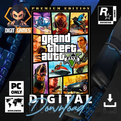 Grand Theft Auto V Gta 5 Premium Edition Rockstar Games Key Pc