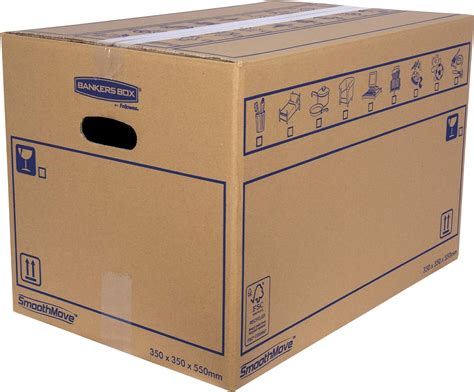 bankers box smoothmove heavy duty double wall cardboard moving and storage boxes with handles