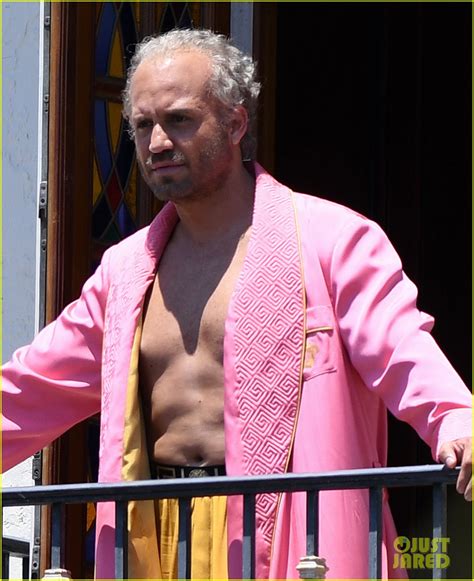 Edgar Ramirez Goes Shirtless Wears Pink Robe For Versace Photo