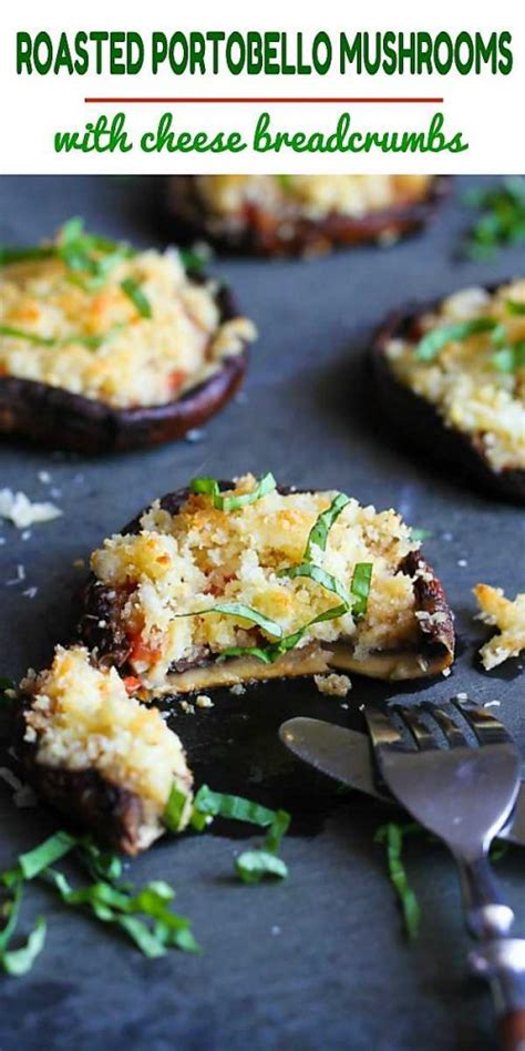 Do you peel portobello mushrooms? Roasted Portobello Mushrooms with Cheese & Breadcrumb Topping