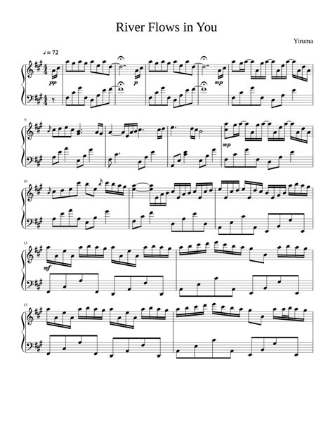Other versions of this composition. River Flows in You sheet music for Piano download free in PDF or MIDI