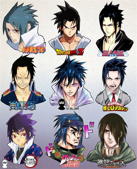 Sasuke In Different Manga Styles Art By A2twilldraw Boruto