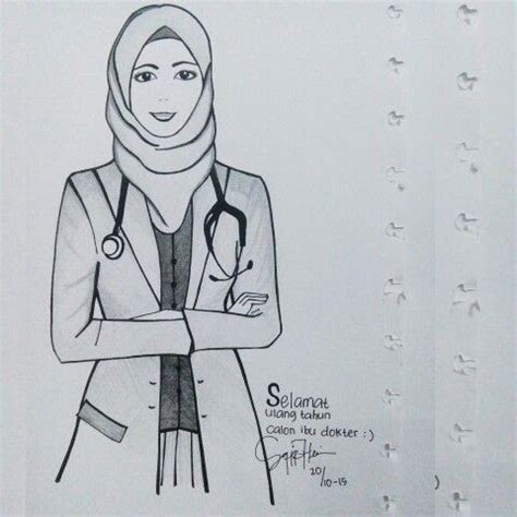 Contoh sketsa gambar kartun muslimah cantik feminin. Wow 22+ Gambar Kartun Dokter Muslimah - Richa Gambar