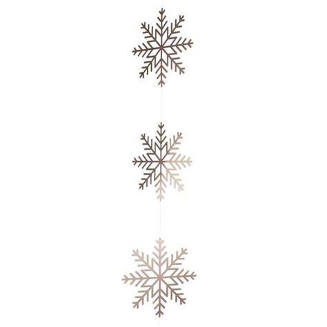 Metallic Card Snowflake Garlands Garlands Christmas Direct