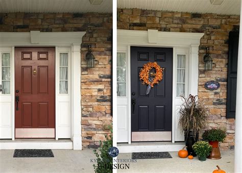 Before And After Front Door Painted Red Rust To Purple Best Paint