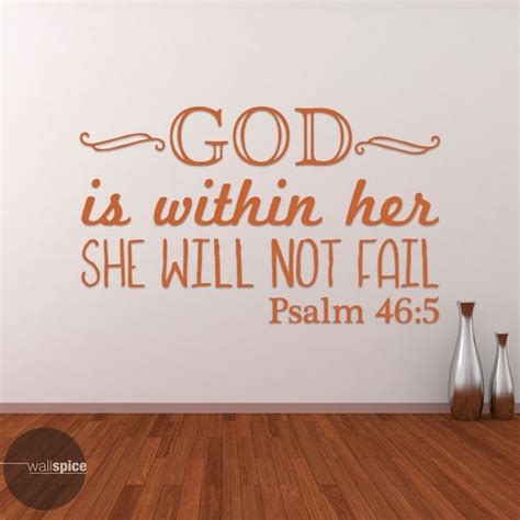 Psalm 465 God Is Within Her She Will Not Fail Vinyl Wall