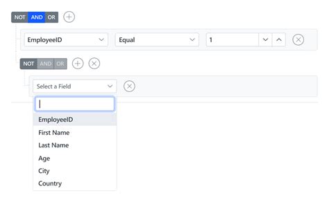 Blazor Query Builder User Friendly Filter Ui Syncfusion