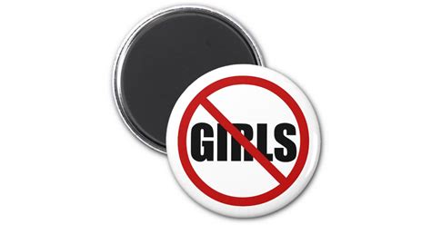 no girls allowed sign typography magnet zazzle