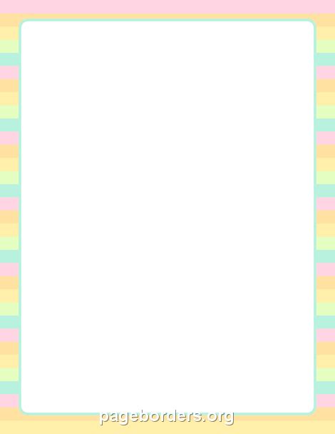Pastel Striped Border Clip Art Page Border And Vector Graphics