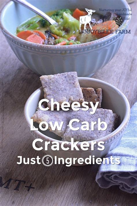 Jan 14, 2021 · 6 crackers (28 g): Cheesy Low Carb Crackers with Just 5 Ingredients