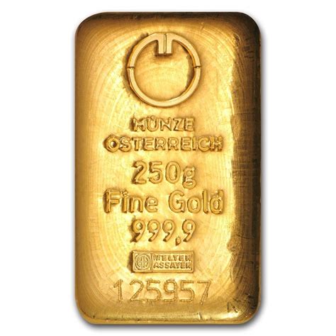 Buy 250 Gram Gold Bar Austrian Mint Cast Apmex