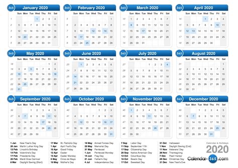 2020 Calendar 2020 Calendar Templates And Images 2020 Calendar
