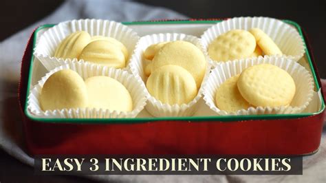 Easy 3 Ingredient Cookies3 Ingredient Sugar Cookiesbutter Cookie