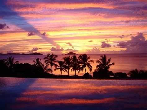 Beautiful Sunset In British Virgin Islands Beautiful Sunset British