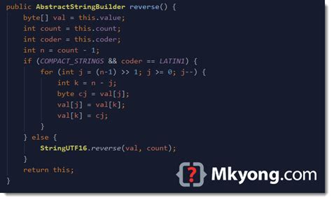How To Reverse A String In Java Mkyong Com