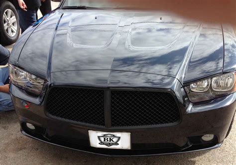 Dodge charger srt8 (black with toxic green). Dodge Charger Chrome Bentley Black Mesh Grille (2011-2014)