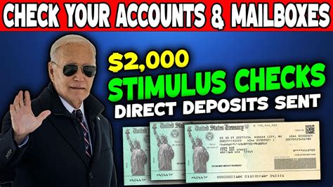 Check Your Accounts Mailboxes Stimulus Checks Direct Deposits Sent For Ssi Ssdi Youtube