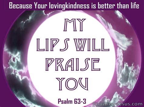Psalm 633 Because Your Lovingkindness Is Better Than Lifemy Lips Will
