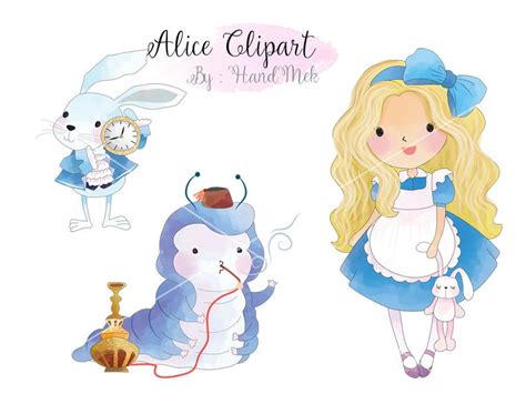 Cute Alice In Wonderland Clipart Instant Download Png File Etsy