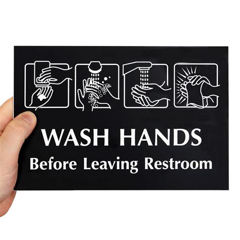 Engraved Please Wash Hands Office Signs Hand Washing Restroom Signs My Xxx Hot Girl