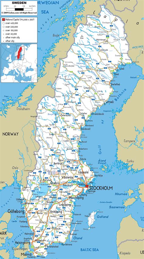 Maps Of Sweden Detailed Map Of Sweden In English Tourist Map Of