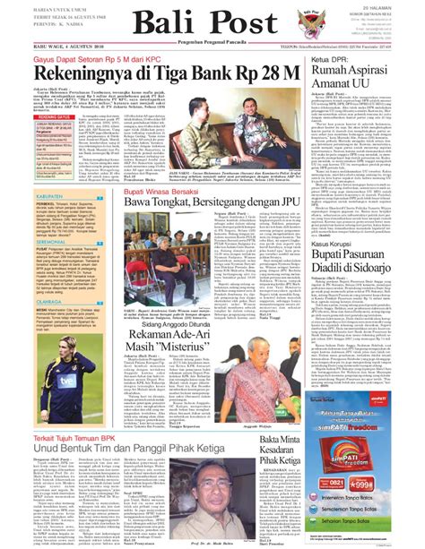 Edisi Agustus Balipost Com By E Paper Kmb Issuu
