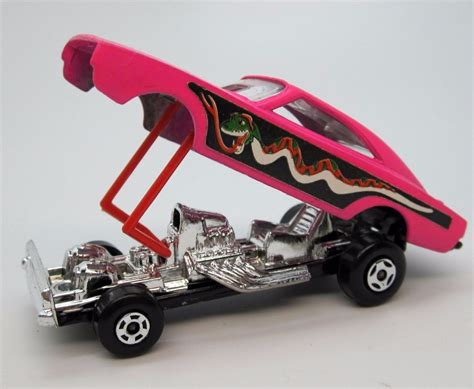 Vtg 1971 Matchbox Superfast 70 Pink Dodge Dragster Snake Label Diecast