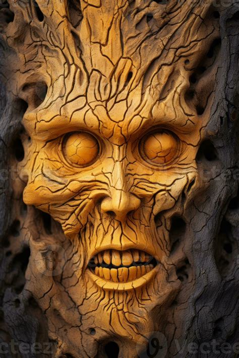 The Face Of A Tree In The Shape Of A Mans Face Generative Ai 32128906