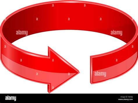 Circular Red Arrow Stock Vector Image And Art Alamy