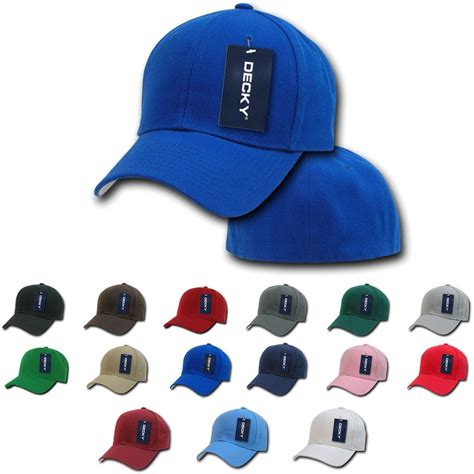 1 Dozen Decky Plain Fitted Curved Bill Baseball Hats Caps Wholesale Lo