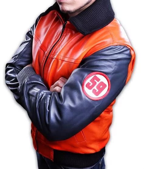 Home men outfits goku 59 dragon ball z leather jacket. Dragon Ball Z Goku 59 Orange Jacket - TheLeatherCity