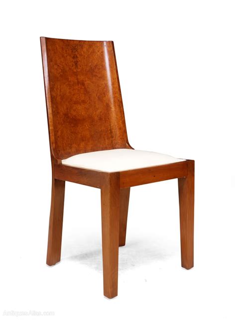 Art Deco Dining Chairs In Walnut Set Of 8 Antiques Atlas
