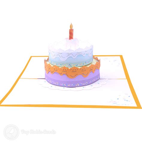 Tiered Birthday Cake 3d Greetings Card 3d Pop Up Cards