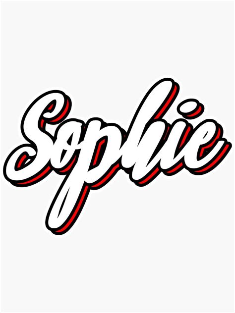 Sophie First Name Hand Lettering Design Sticker For Sale By Sulies