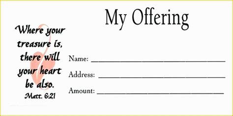 Offering Envelopes Printable Template Design