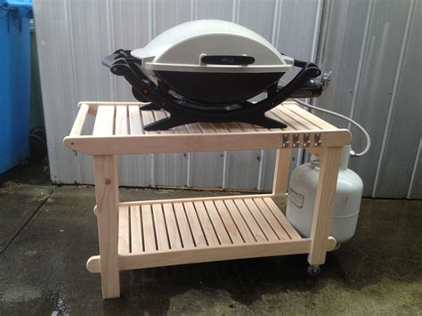 Bbq Trolley Bbq Stand Diy Outdoor Kitchen Bbq Table