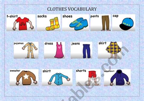 Clothes Vocabulary About The Song Clothing Song For Kids Learn 15