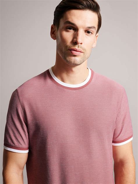 ted baker bowker regular fit jersey top pink at john lewis and partners