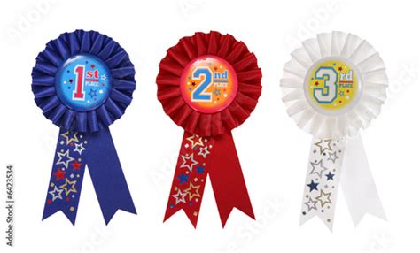 First Second And Third Place Award Ribbons Buy This Stock Photo And